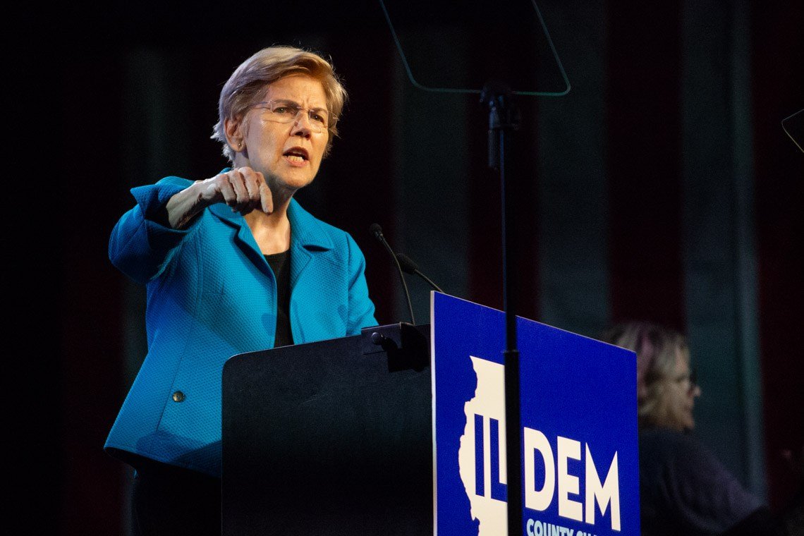 In Illinois , Warren urges Democrats to unite behind all party nominees