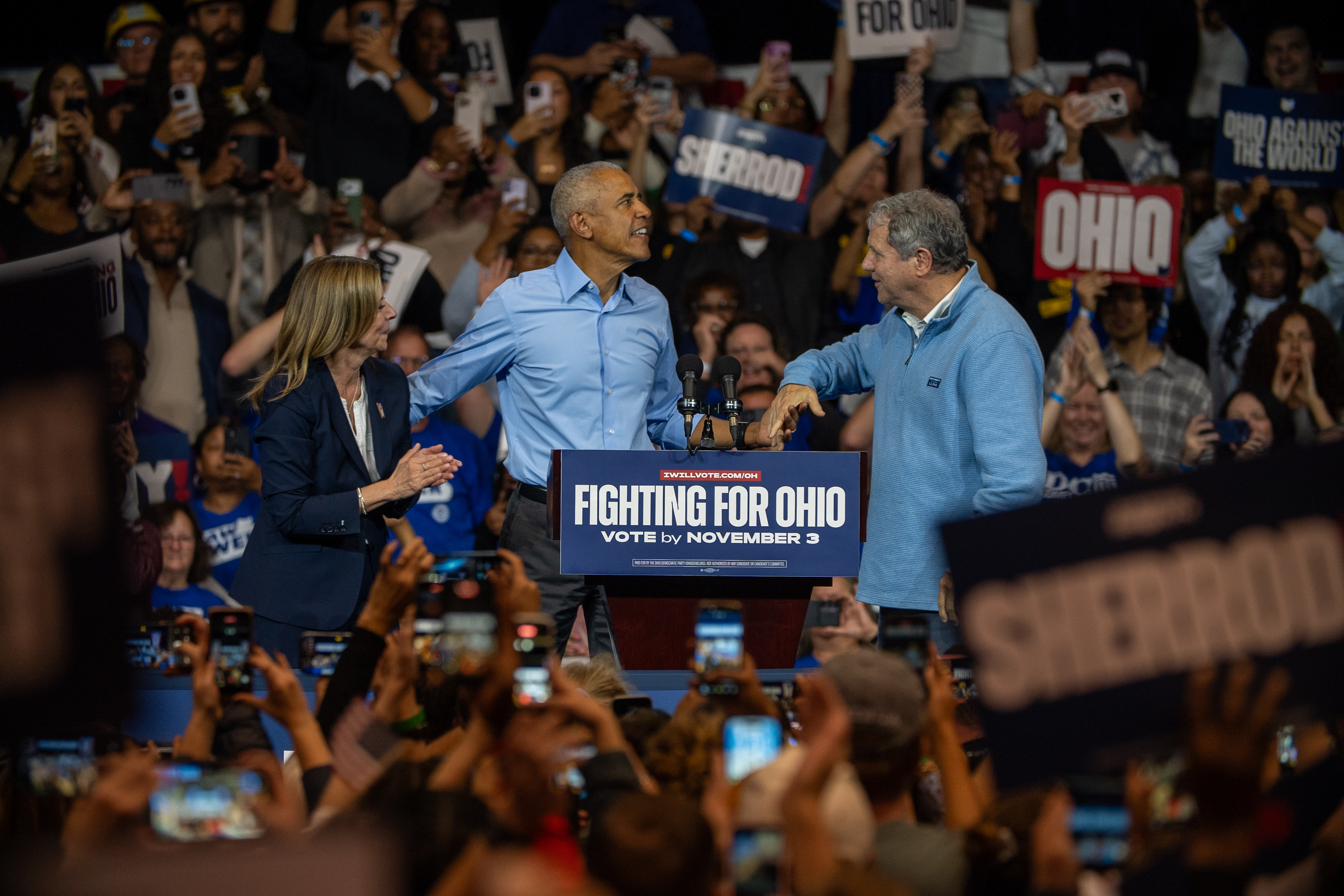 In Cleveland , Obama says road to block Trump agenda runs through Ohio