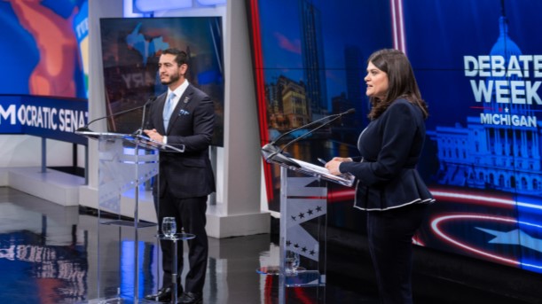 Steven pragmatism takes on El - Sayed progressivism in Michigan Senate debate