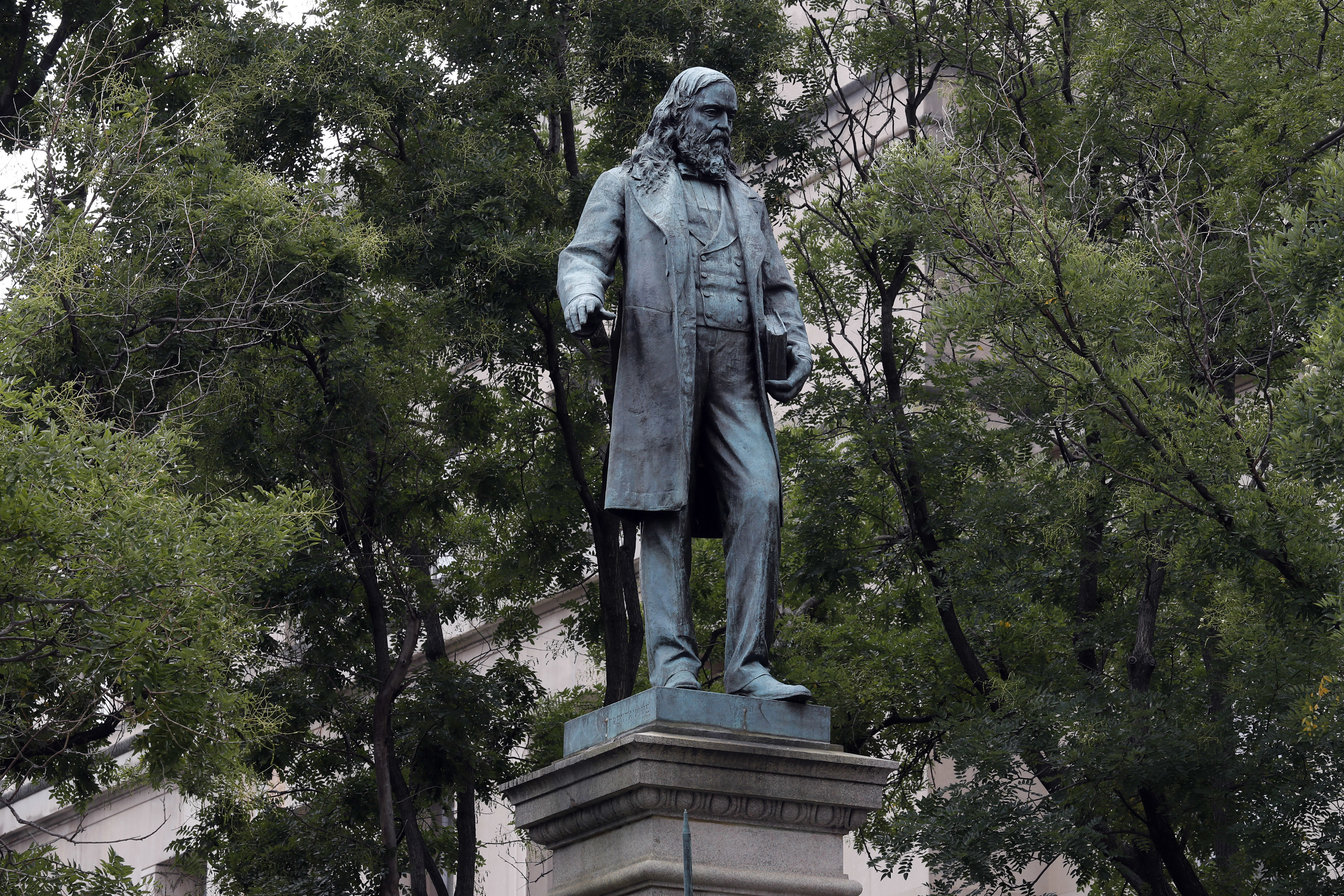 A Confederate statue toppled in Washington, D.C., in 2020 has been reinstalled