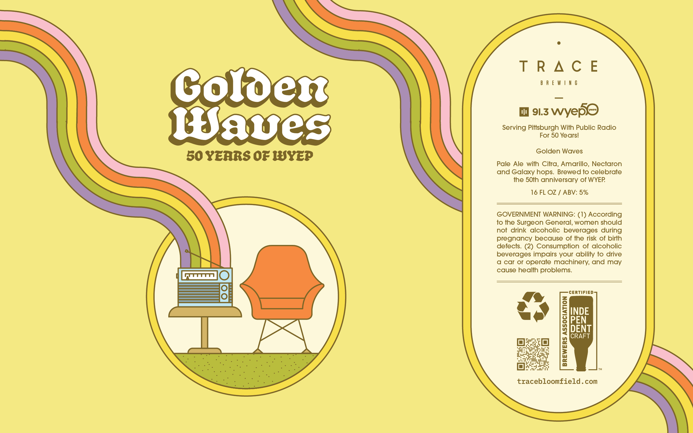 Check out Trace Brewing's 50th anniversary beer for WYEP, 'Golden Waves' - Vimarsana News
