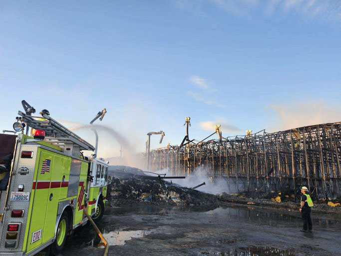 Finley warehouse has burned for 7 weeks, Benton County Commissioners tell owners to fix it, faster - Vimarsana News