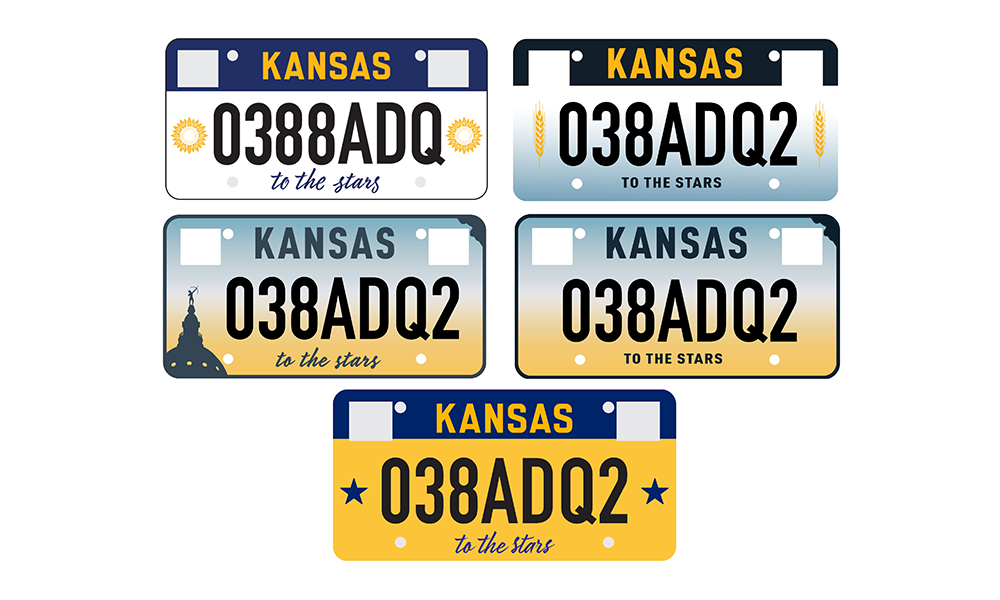 Kansans now have 5 license plate designs to vote on. Here they are - Vimarsana News