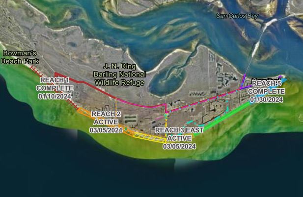 Sand placement begins in final area of Sanibel beach project - Vimarsana News